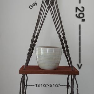 Macrame floating shelf